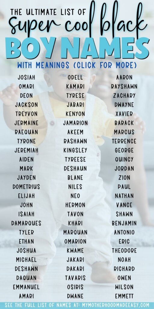 Unique African American Boy Names